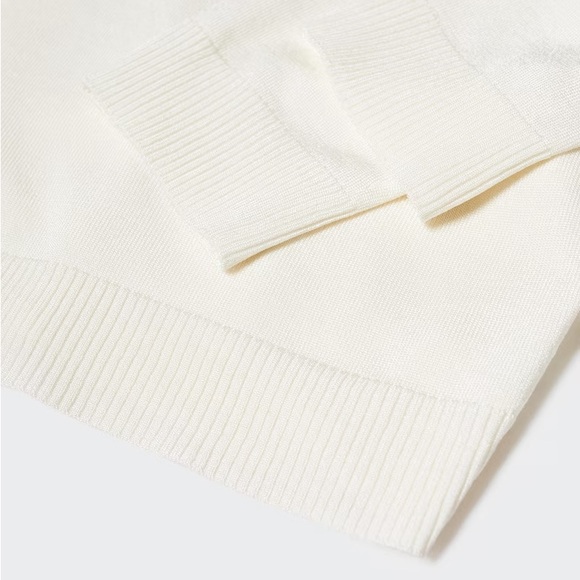 Mango Fine Knit V-neck Sweater - Cream - Picture 6 of 10